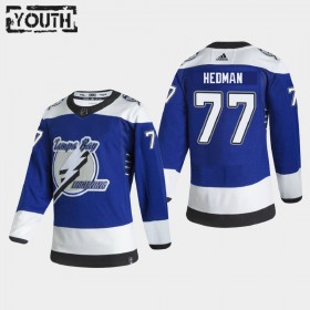 Tampa Bay Lightning Hockeydrakt Victor Hedman 77 2020-2021 Reverse Retro Authentic - Barn